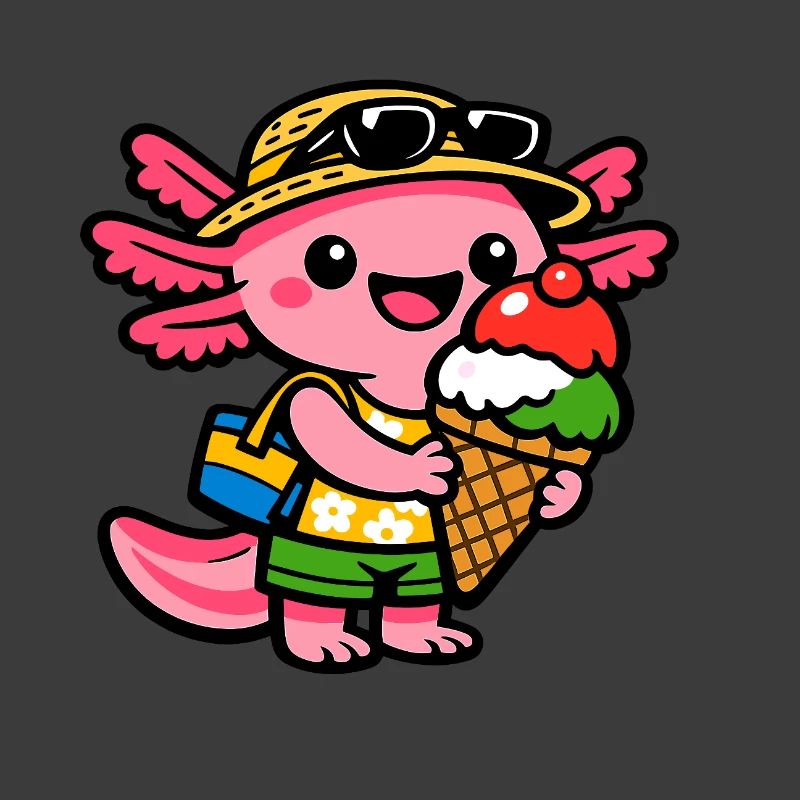 Sonnige Eis-Kreatur mit Hut