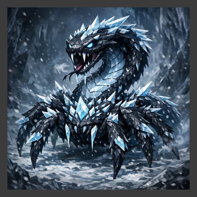 Kristalldrache im Eissturm