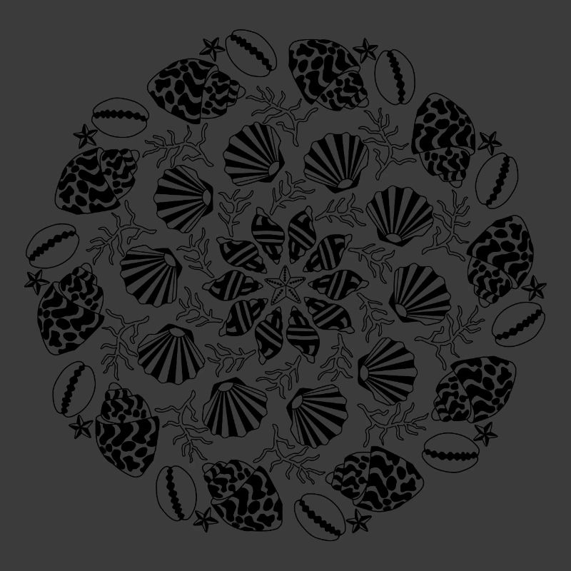 Shell Mandala noir et blanc
