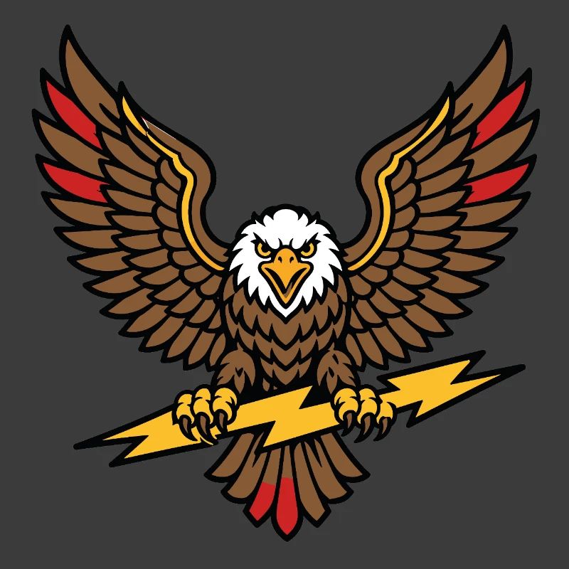 Alter-Schule-Tattoo-Stil Lightning Eagle