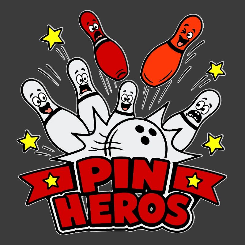 Pin Helden Cartoon-Bowling