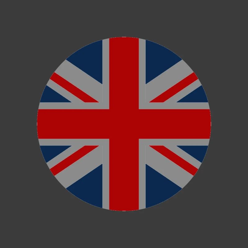 Flagge Großbritanniens in Form eines Kreises