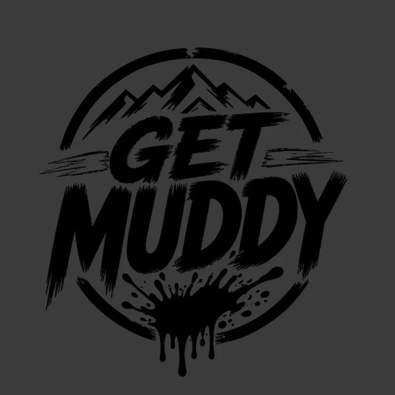 Get Muddy - Black Logo 