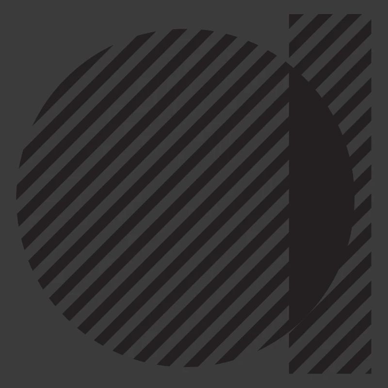 Diagonal Stripe Circle Abstract