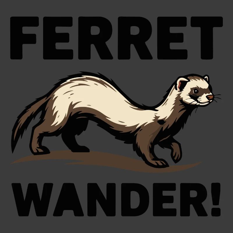 Frettchen-Wander-Frettchen-Erkundung beim Durchstöbern