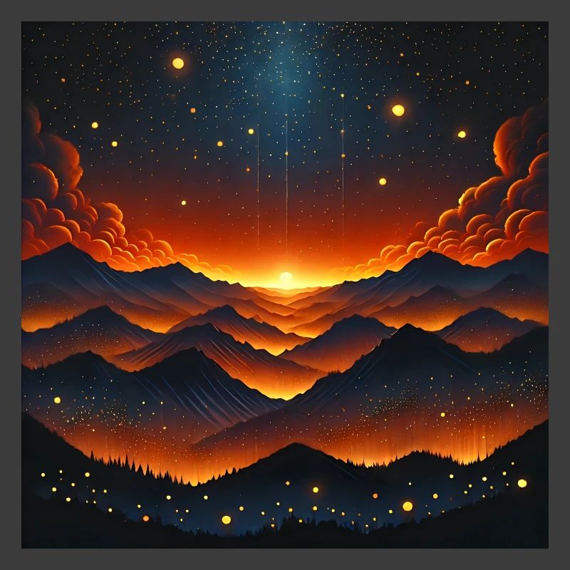 Glowing sunset over Bergen