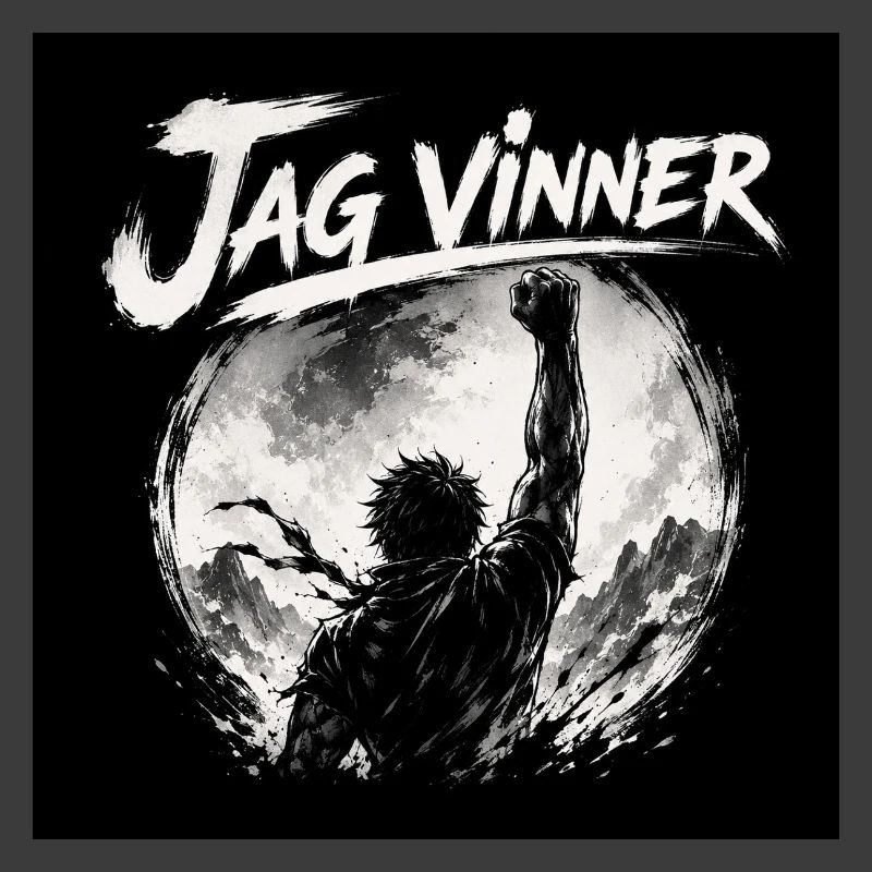 I'll win – Monochrome moon icon