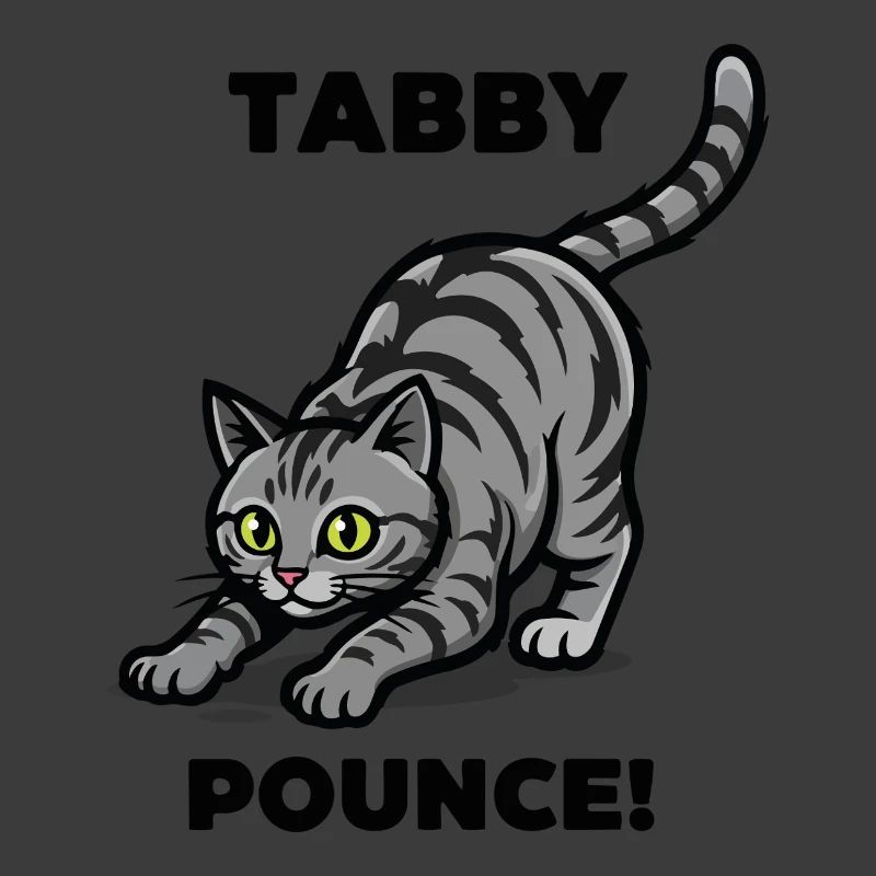 Tigerkatze Tabby springt Katzenjagd