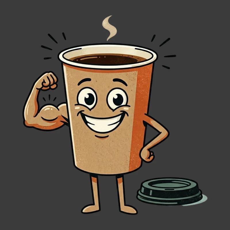 Energetische Kaffeetasse Figur