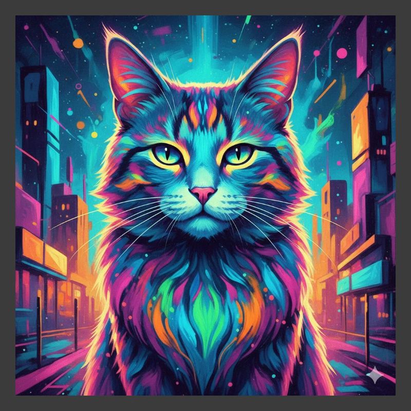 Neon cat