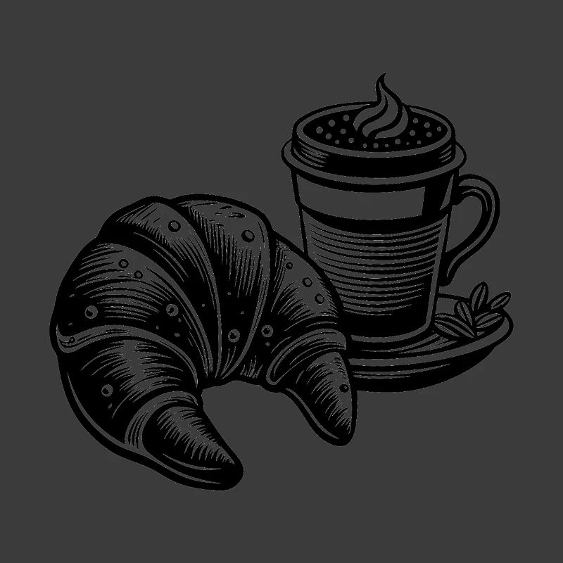 Kaffee und Croissant