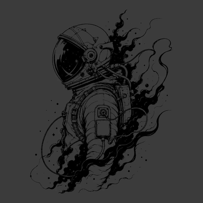 Astronaut between stardust and eternity