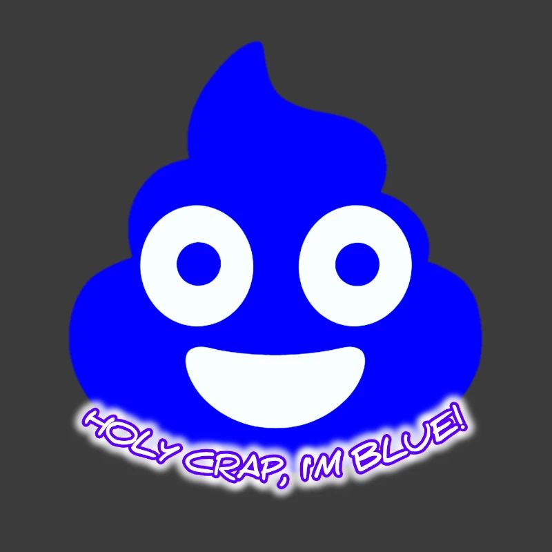 Éclat bleu des crottes