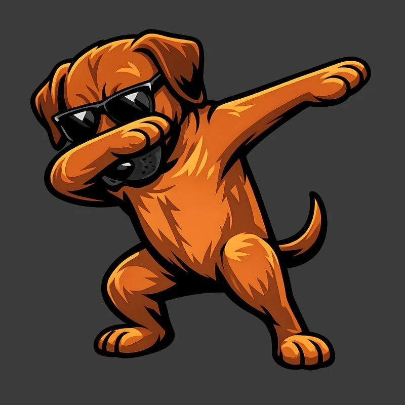 Dabbing Rhodesian Ridgeback