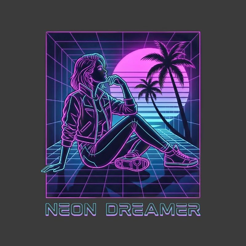 Neon-Träumer auf dem Raster