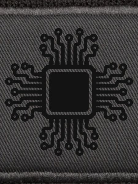 KI-Mikrochip-Schaltleitungssymbol