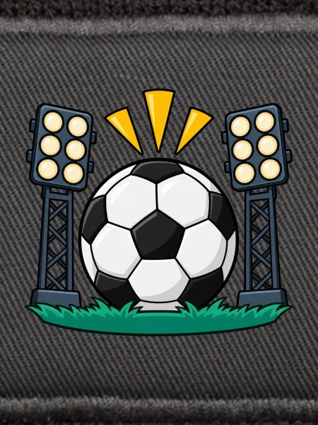 Fußball unter Stadionflutlicht