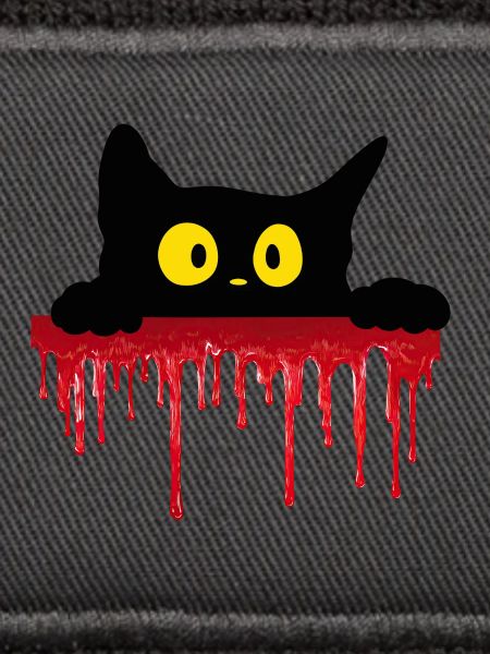 Unheimliche schwarze Katze