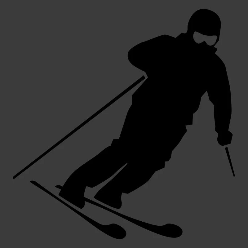 Skifahrer Action Silhouette