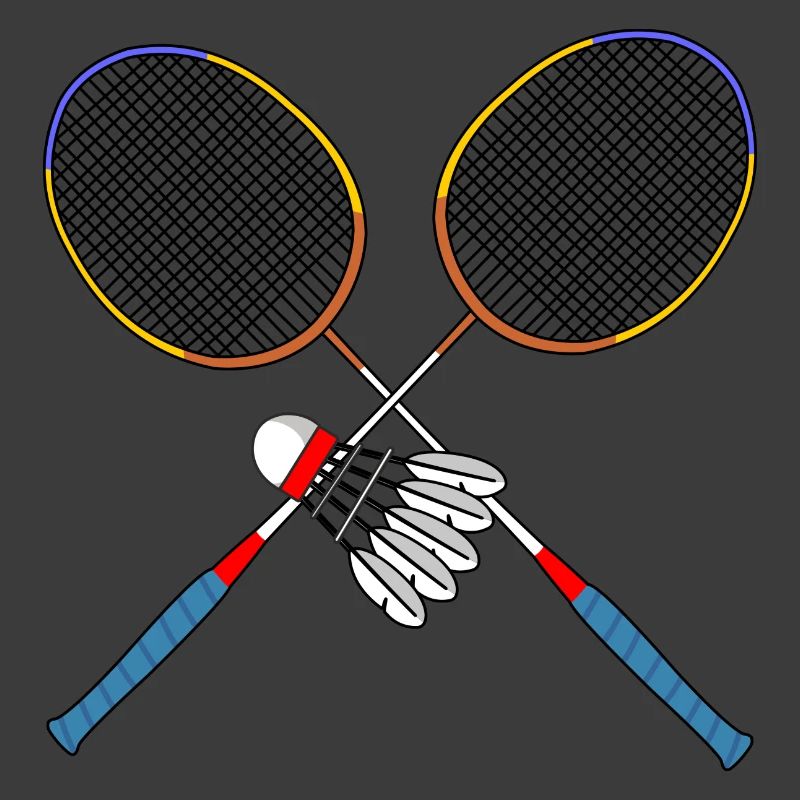 Badmintonschläger und Shuttle