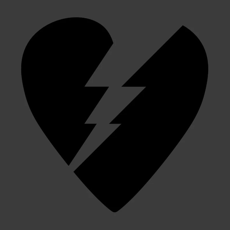 Schwarzes Herz Gebrochen Logo