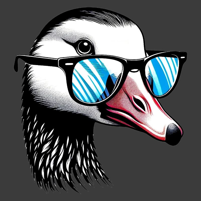 Gans mit Brille