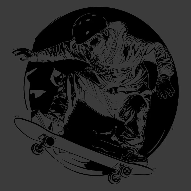 Skateboarder Comic-Stil