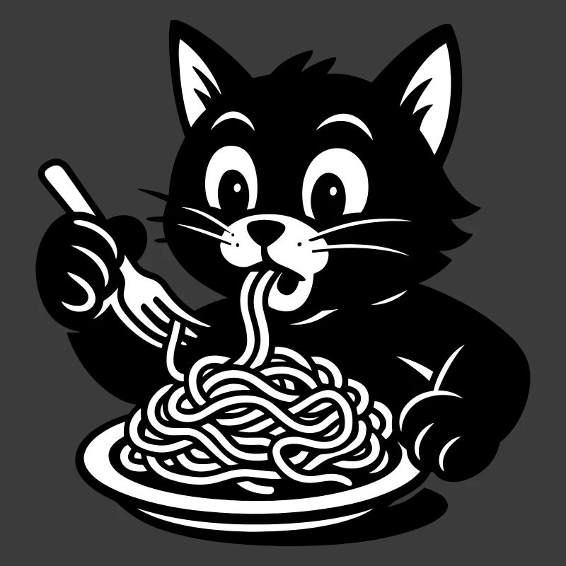 Cat Eats Spaghetti Meme
