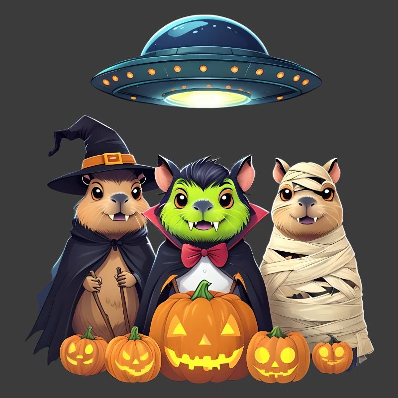 Halloween Capybara Hamster Ghost Gift Idea