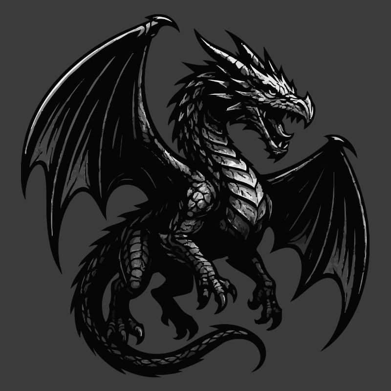 Drache im Malflug
