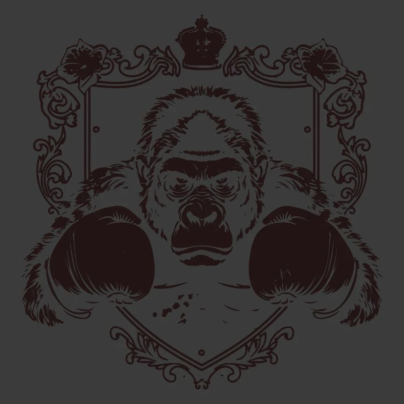  Gorilla mit Kampfpose