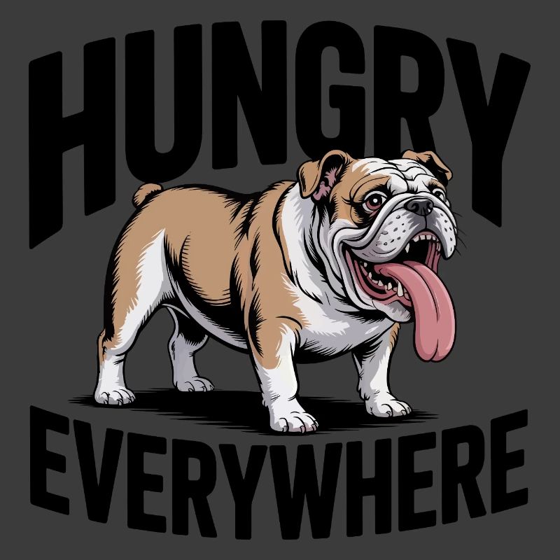 Hungrig Überall Bulldogge