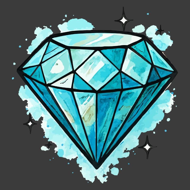 Blauer Diamant Kristall Illustration