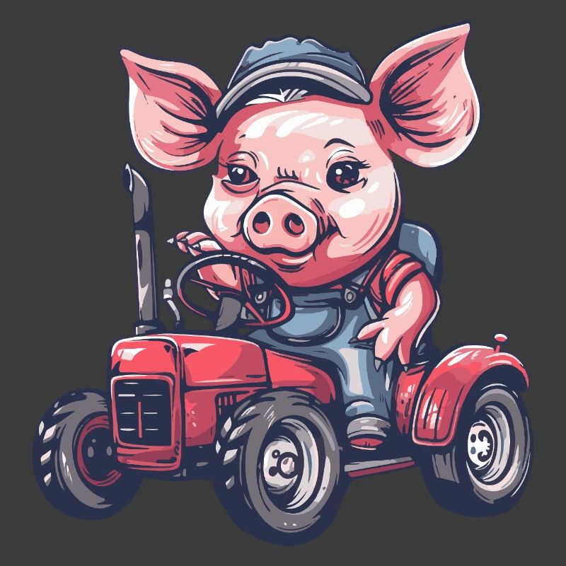Schwein Traktor Farmer