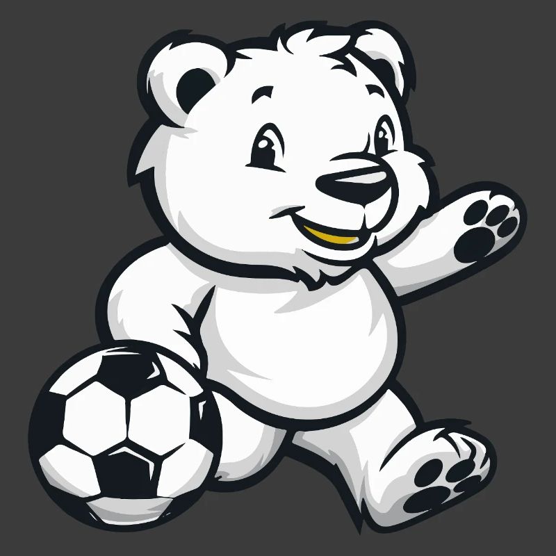 Eisbär Fußball Comic