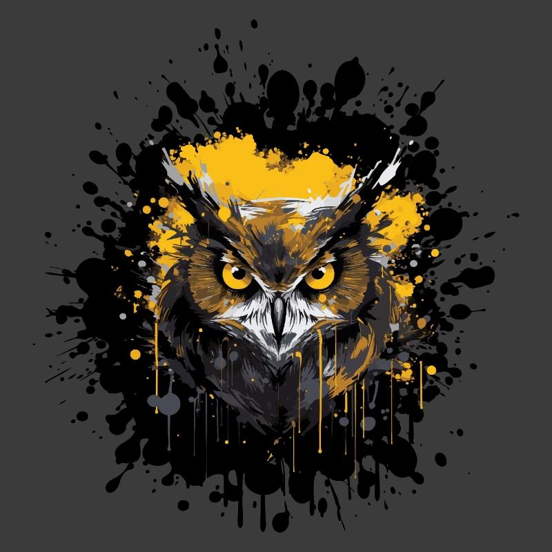 Eule Nachteule Splatter