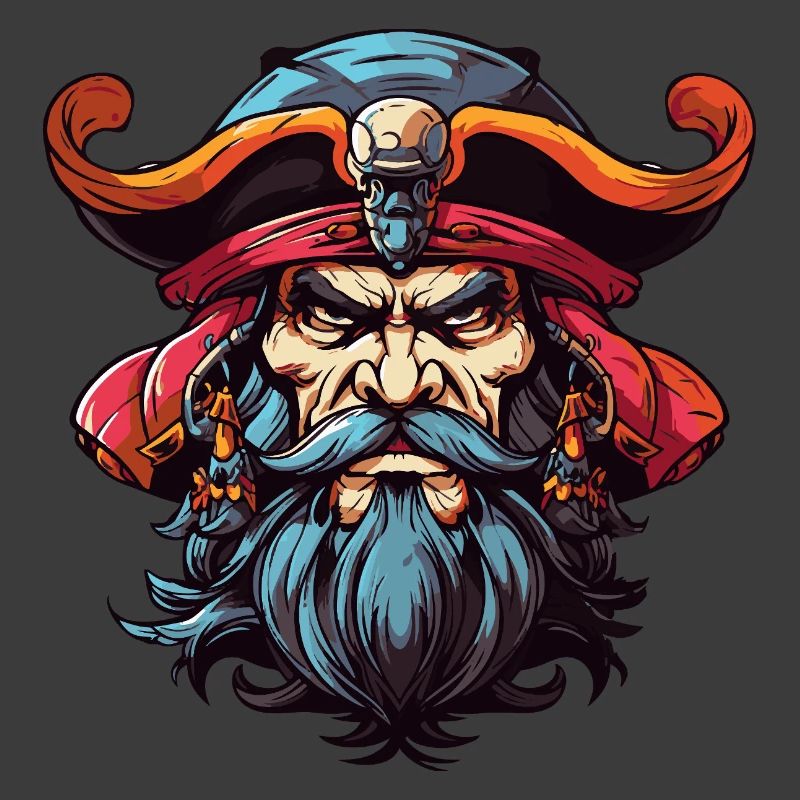 Pirat mit Bart Comic