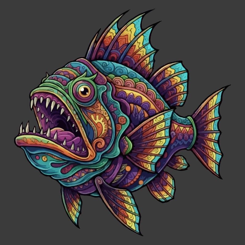 Rainbow Fish with Pattern