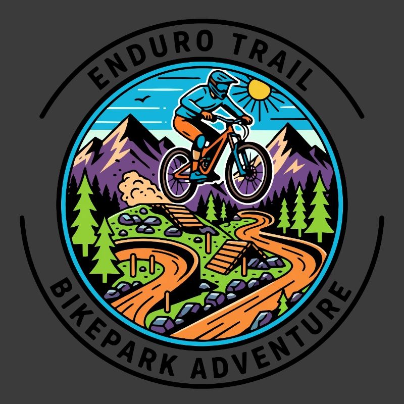 Bergpfad Radfahrer Badge