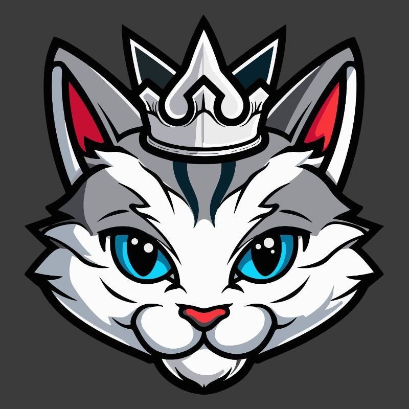Katze Symbol Kopf Krone