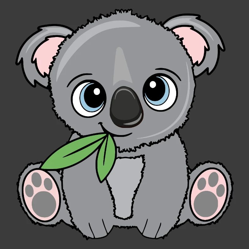 Kleiner Koala mit Blatt