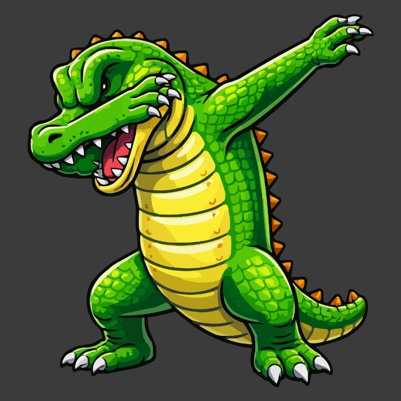Dabbing Cartoon-Krokodil