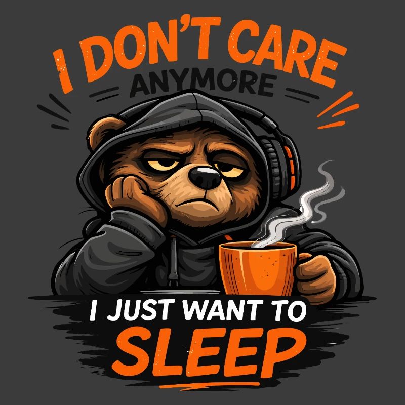 Grumpy Bear Schlaf-Tee Design