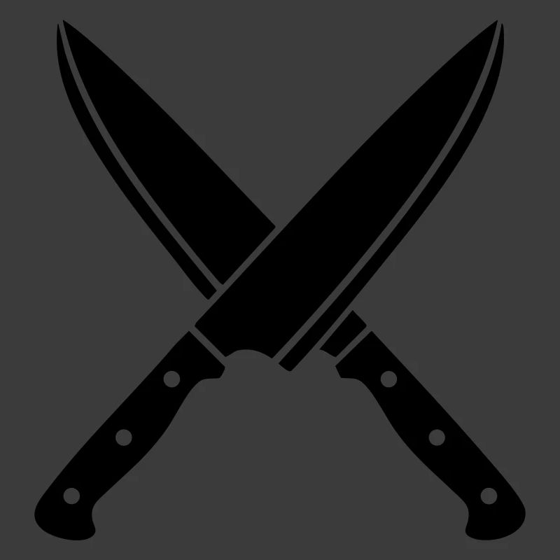 Kreuzige Kochmesser-Silhouette
