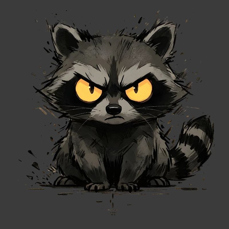 Waschbär - Grumpy & Bold Trash Panda