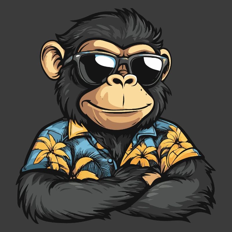 Affe Comic Urlaub