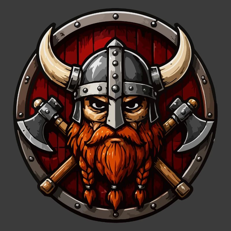 Viking Warrior with Axe Shield