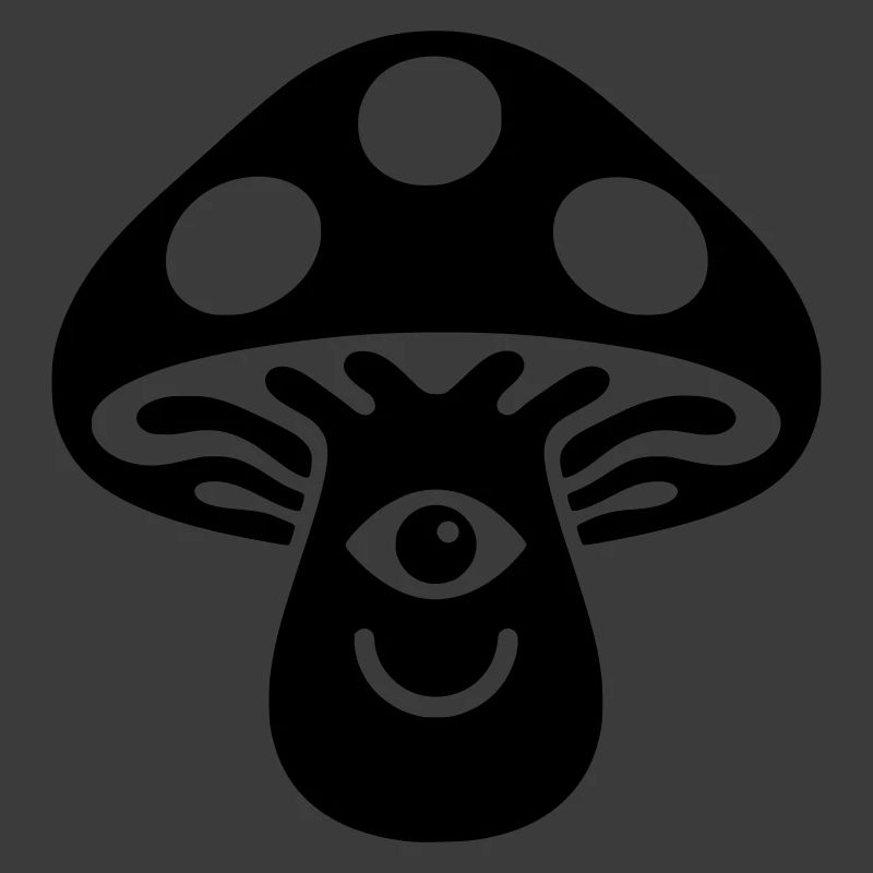 Psychedelic mushroom with eye motif