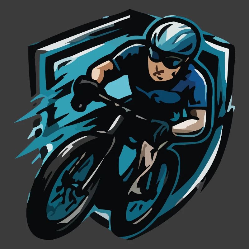 Fahrrad Biker Comic Wappen