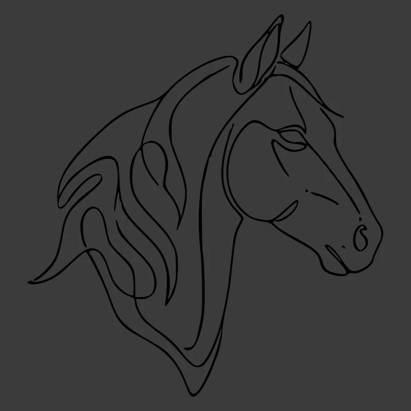 Art de lignes de chevaux minimalistes - Conception élégante de lignes